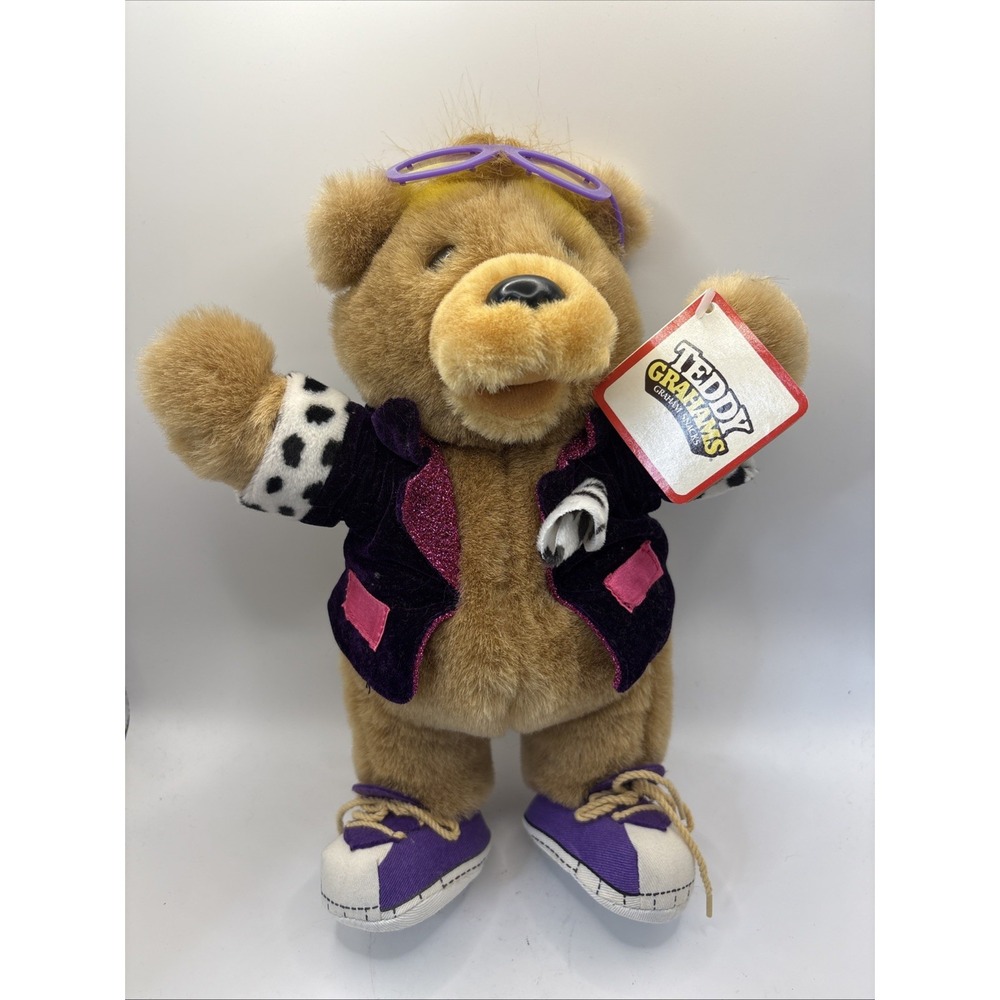 Vtg 1990 Applause Teddy Grahams 11" Plush Bear with Original Tag Collectible